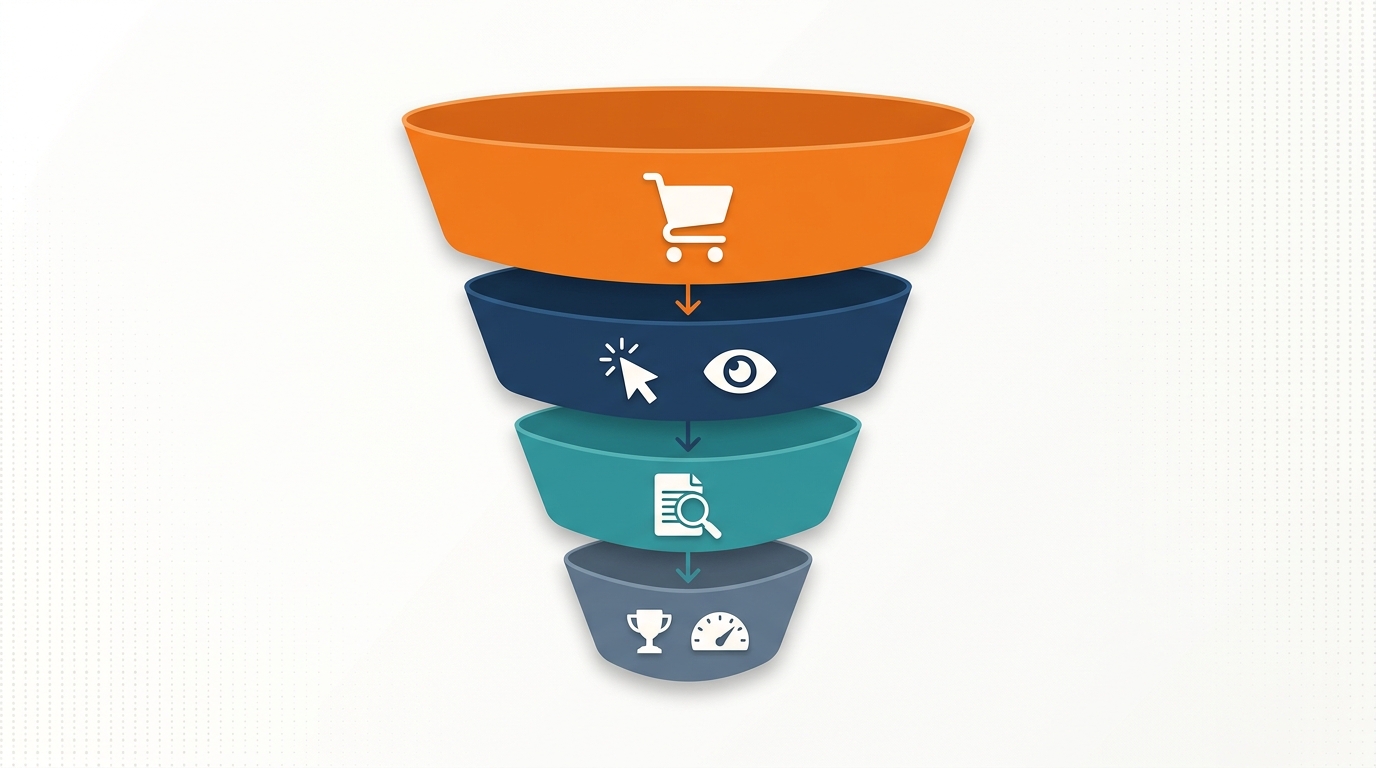 Amazon A10 algorithm ranking factors diagram showing conversion signals, click-through rate, keywords, and seller metrics in 2026