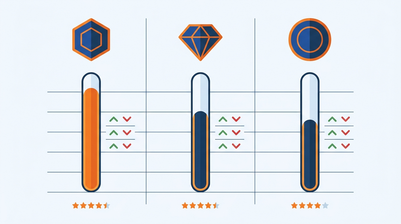 Amazon keyword research tools comparison chart showing BSR movement and organic rank shifts across six leading platforms in 2026, with Superlisting.io leading on BSR improvement and CPC reduction