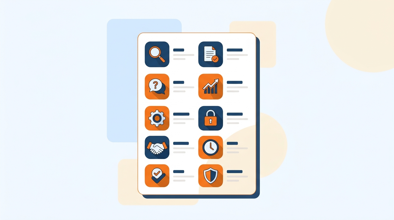 Nine-point Amazon DSP agency vetting checklist covering Verified Partner status, Advertising API access, AMC fluency, spend minimums and reporting cadence